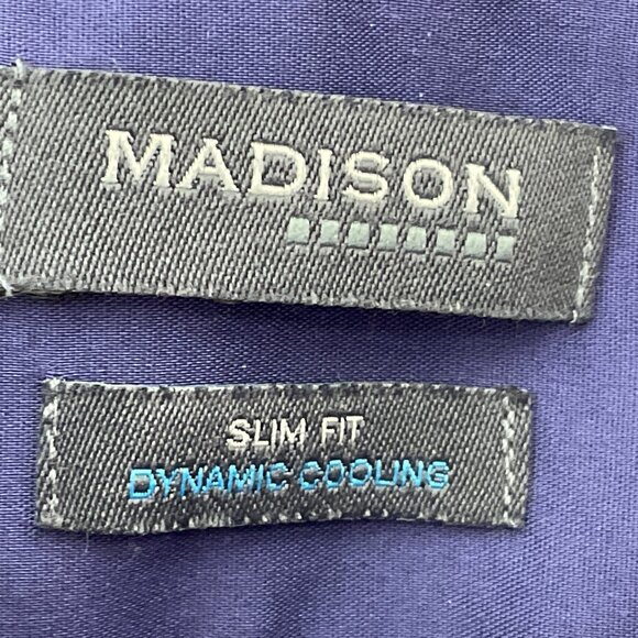 Madison Slim Fit Sz 16-16.5 Dynamic Cooling Dress Shirt - Picture 5 of 12